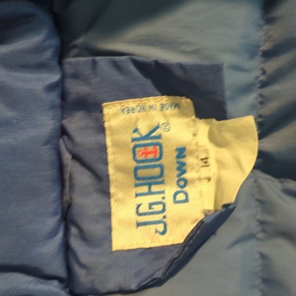 Vtg 80s JG Hook cornflower blue down filled warm winter  coat sz 14 - Picture 9 of 11